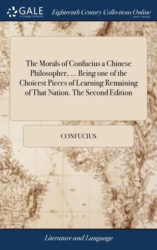 The Morals of Confucius, a Chinese Philosopher