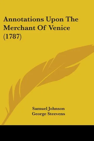 Annotations Upon The Merchant Of Venice
