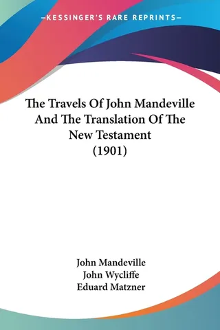 The Travels Of John Mandeville And The Translation Of The New Testament