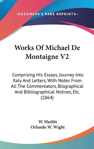 Works Of Michael De Montaigne