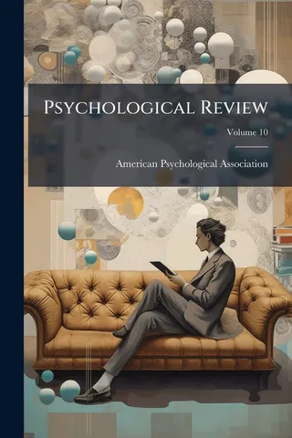 Psychological Review Volume 10