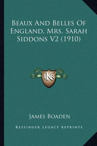 Beaux And Belles Of England, Mrs. Sarah Siddons