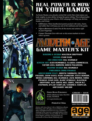 Modern Age RPG Game Master's Kit
