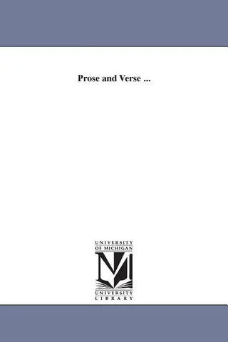 Prose and Verse