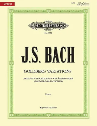 Aria with Diverse Variations Bwv 998 Goldberg Variations for Piano