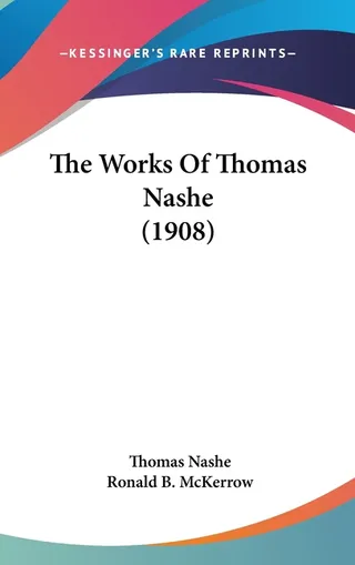 The Works Of Thomas Nashe