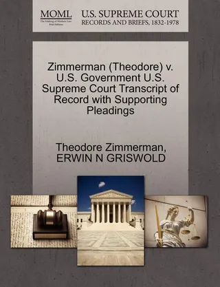 Zimmerman (Theodore) v. U.S. Government