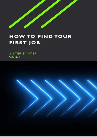 How to Find Your First Job