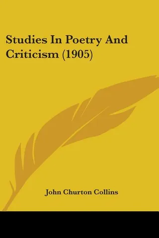 Studies In Poetry And Criticism 1905